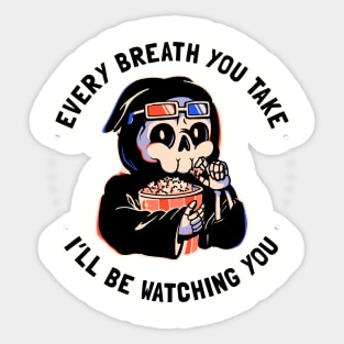 Watching You - Funny Creepy Skull Gift Sticker